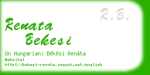 renata bekesi business card