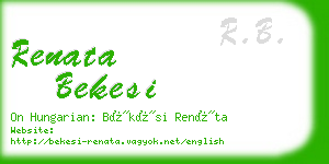 renata bekesi business card